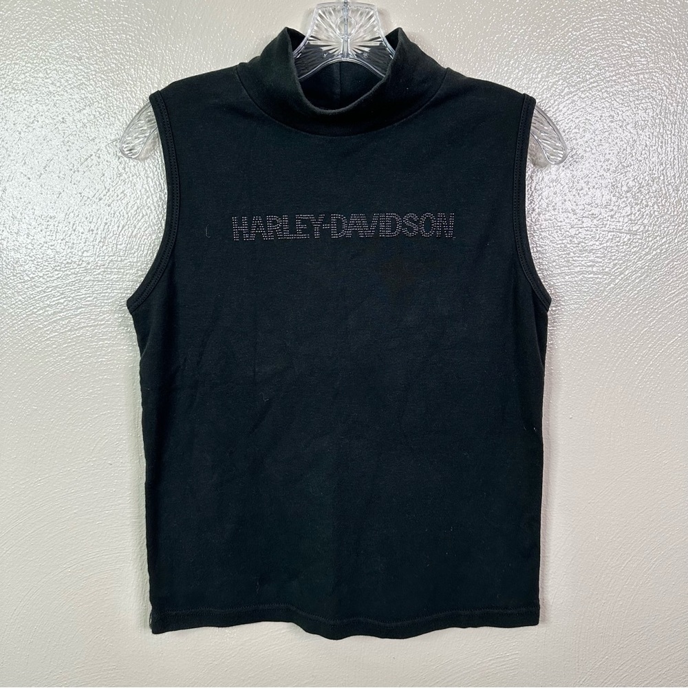 Harley Davidson Black Turtleneck Tank Top Size XL